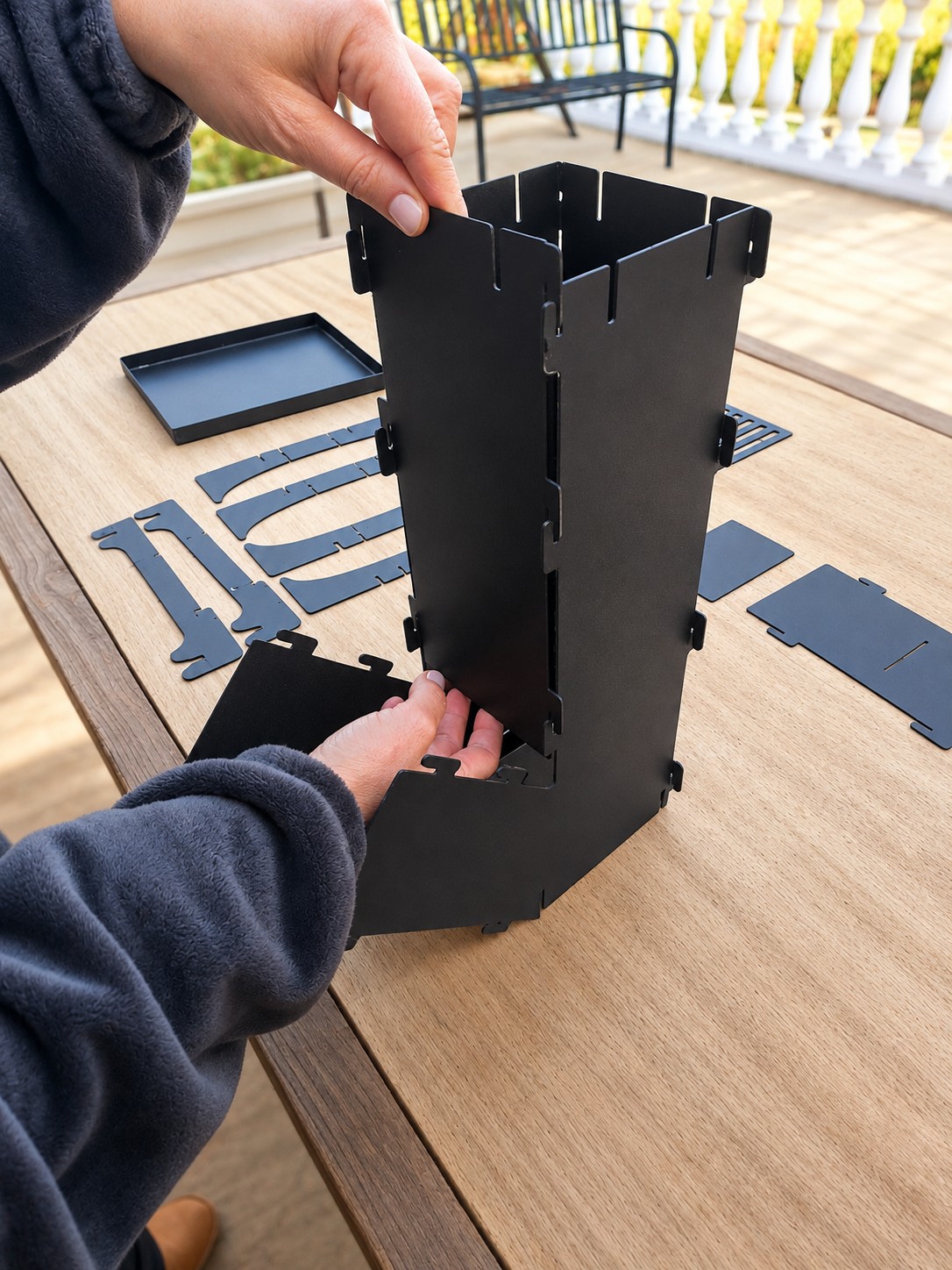 Assembling the Phala Rocket Stove